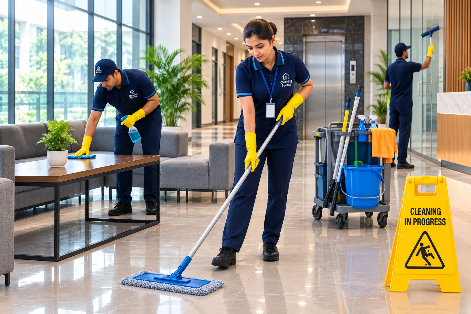 Common area and lobby cleaning